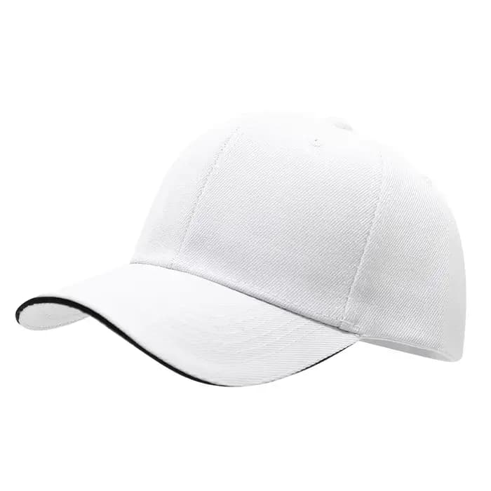 Casquette à visière 6 panneaux classique unisexe