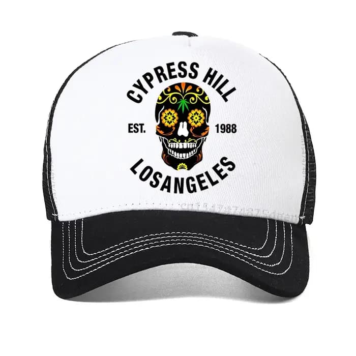 Casquette de baseball Cypress Hill - LA 1988 avec imprimé Sugar Skull, casquette de mode d'été en ma
