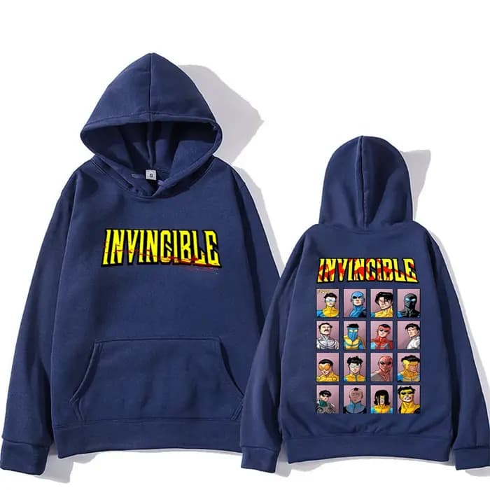 Invincible Mark super-héros Double face sweat à capuche imprimé hommes femmes harajuku vêtements pol
