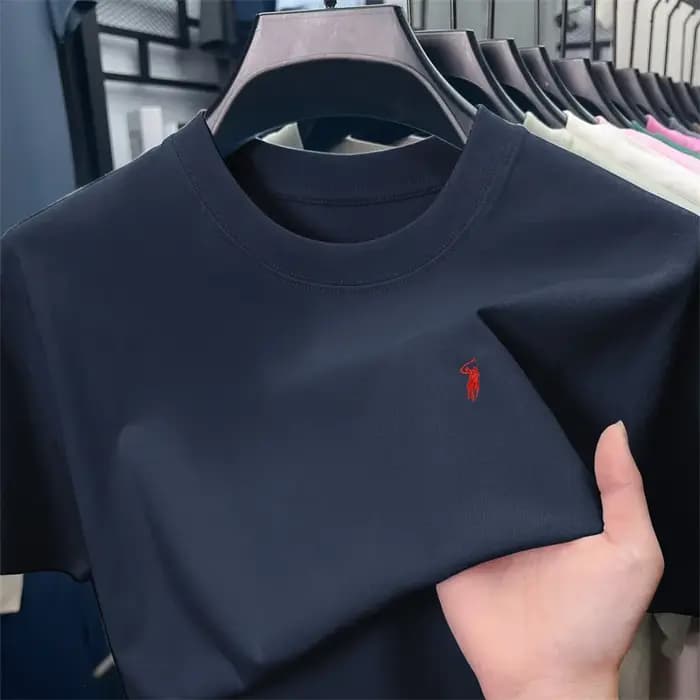 100% coton hommes à manches courtes T-shirt marque de mode Paul Pony broderie été nouveau haut de gamme confortable