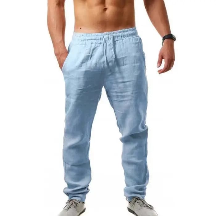 Pantalon baggy homme ropa hombre coton lin pantalons décontractés