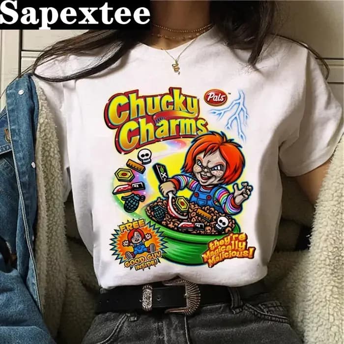 Chucky t-shirt femmes imprimer harajuku couple tumblr t-shirt tumblr