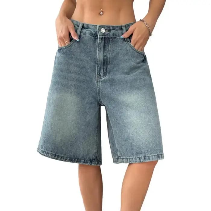 Shorts en jean Bermuda pour femme