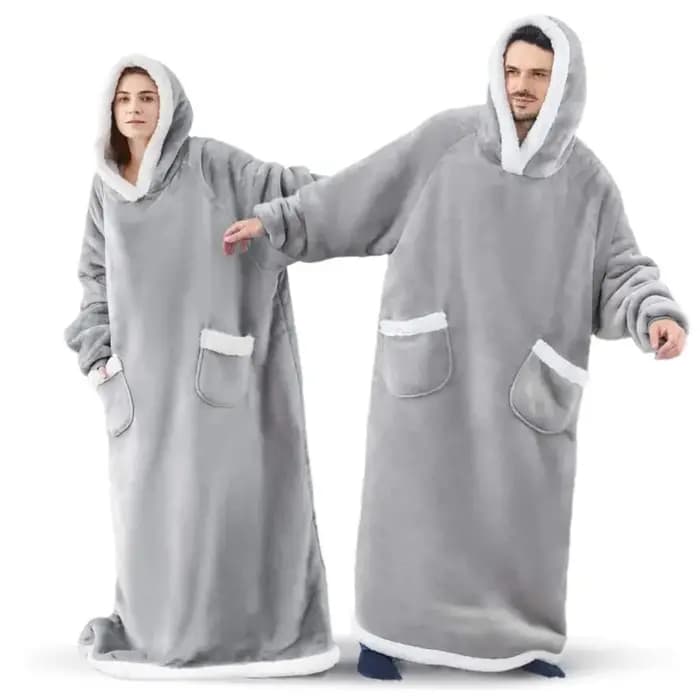 Pull-over en polaire d'agneau à capuche pour l'hiver