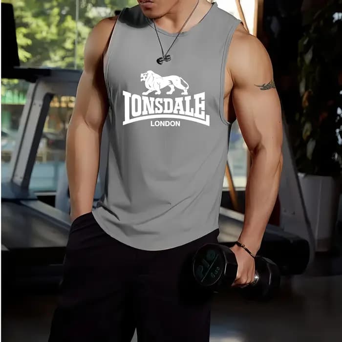 T-shirt et gilet pour homme imprimés en 3D Lion Lonsdale 2026