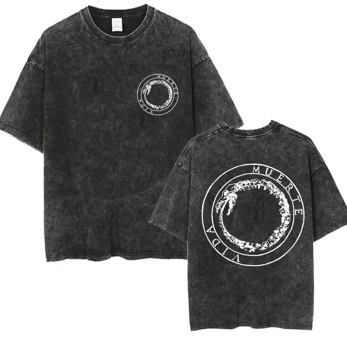 Vintage lavé Canserbero Logo 2025 Merch t-shirts Rap Style gothique Hip Hop T-shirt à manches courtes hommes femmes