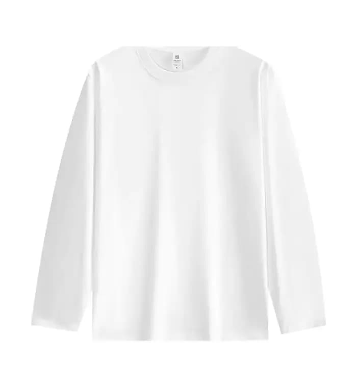 2025 nouveau T-Shirt en coton de couleur unie à manches longues coupe ample grande taille