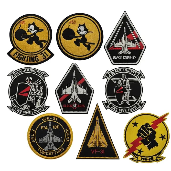 Vfa 25 Strike Fighter Squadron Poing de la flotte patchs VF-31fighting 31 armée militaire brodé Biker Applique