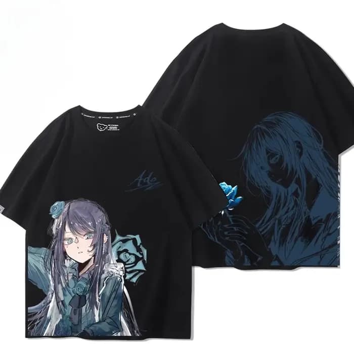 Ado World Tour 2025 Hibana t-shirt surdimensionné femmes hommes 100% coton col rond manches courtes