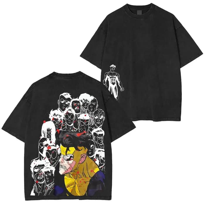 T-shirt Lavé Invincible Nouveau Modèle 2026 – Vêtement Tendance Personnalisé