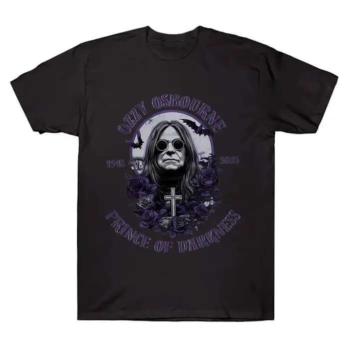 Rip Ozzy Osbourne T-Shirt en mémoire de 1948-2025 chemise Ozzy Osbourne graphique T-Shirt gothique R