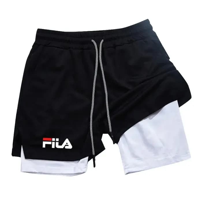 Pantalon de jogging décontracté double couche pour homme