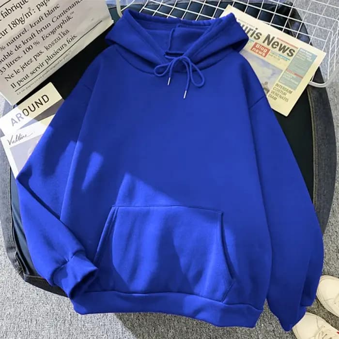 Sweat à capuche tendance minimaliste uni