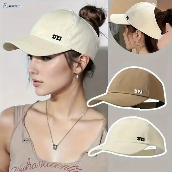 Casquette de baseball décontractée pour femme avec ouverture pour queue de cheval