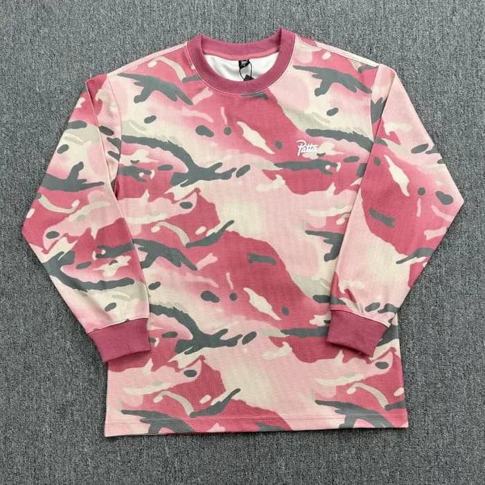 Patta sweat à capuche américain à la mode rouge Camouflage col rond sweats hommes femmes Vintage surdimensionné pull ample