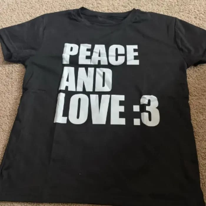 T-shirt à manches courtes PEACE AND LOVE pour femme