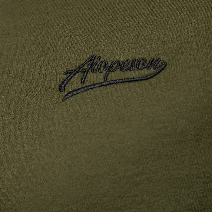 AIOPESON hommes T-shirts 100% coton à manches longues col rond Pactwork décontracté
