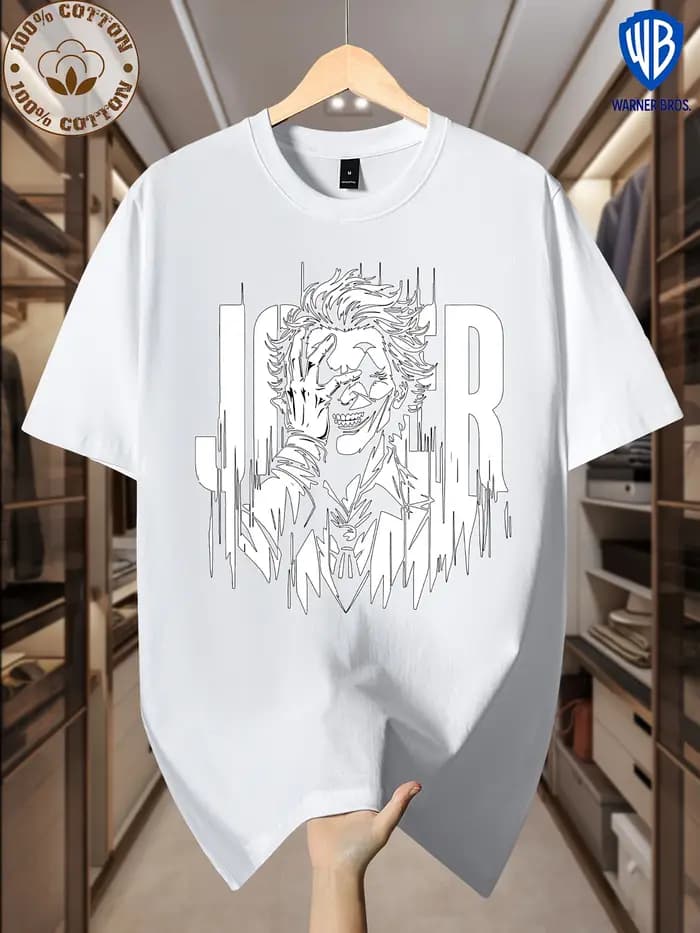 T-shirt Joker à manches courtes pour hommes et femmes au printemps, en été, en automne et en hiver, cadeau de Noël