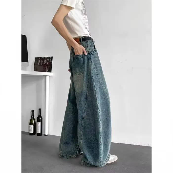 Jean Baggy à jambes larges pour hommes