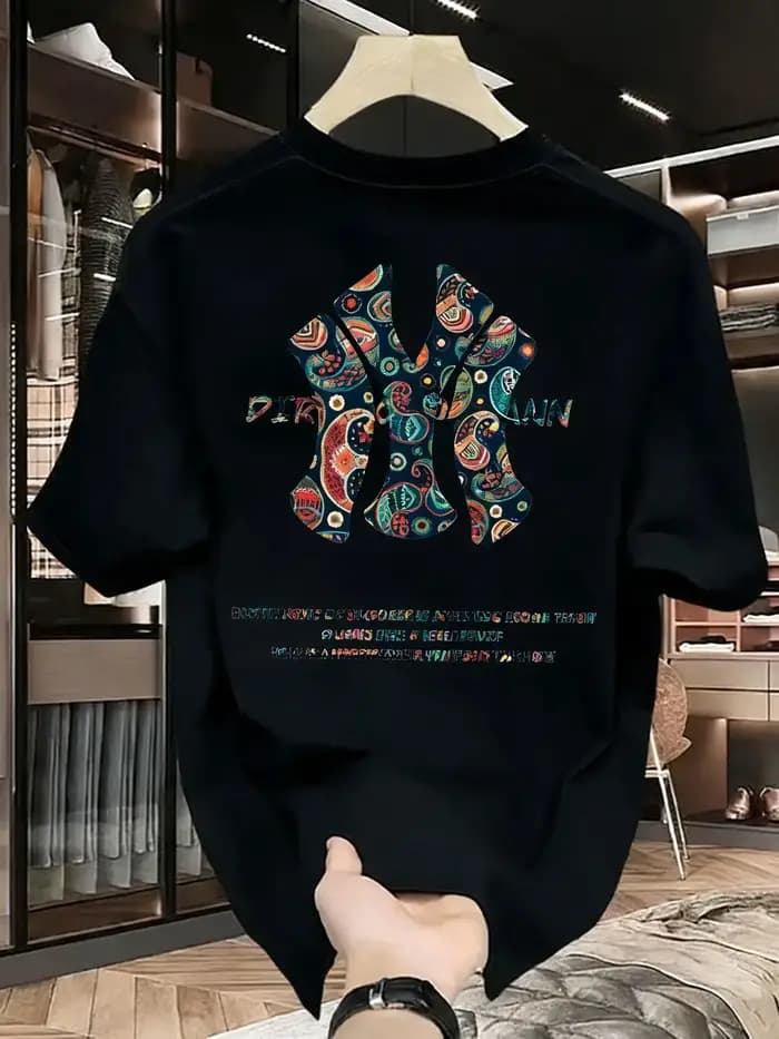 T-shirt imprimé pour homme - T-shirt ample de haute qualité, décontracté, polyvalent et tendance