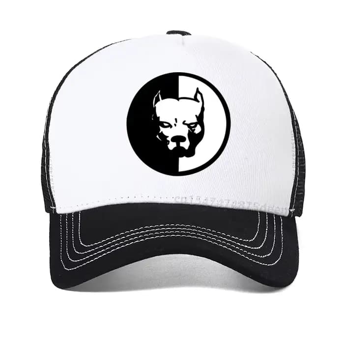 Casquette de baseball Pitbull Dog, style dessin animé, hip-hop, en maille, ajustable, pour homme, re