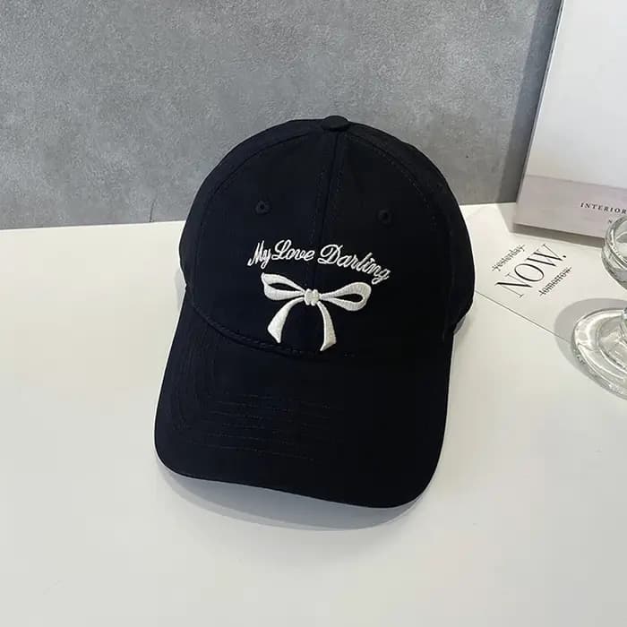 Casquette de baseball Sweet Bow avec broderie de lettres