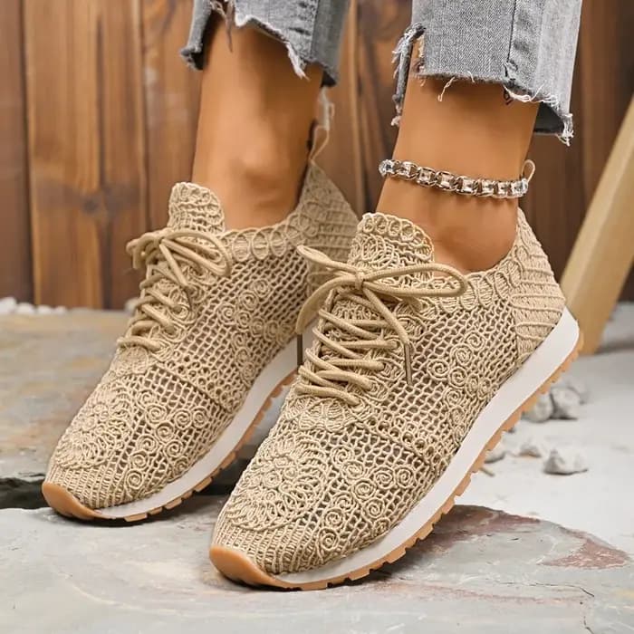2025 nouvelles baskets pour femmes mode respirant confortable doux baskets femmes maille tissu à lac