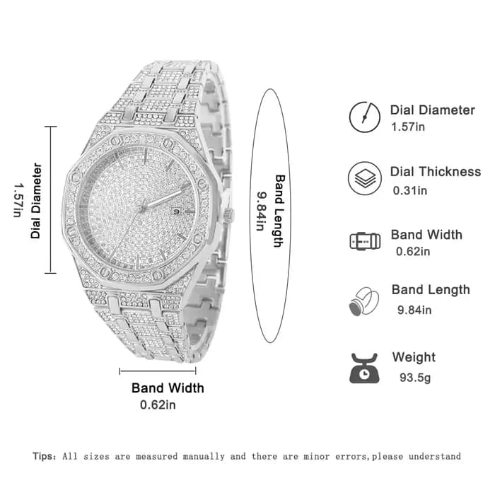 Montre glacée pour hommes montre en or pour hommes Hip Hop mode Cool Bling or diamant montre pour hommes de luxe livraison directe Relogio