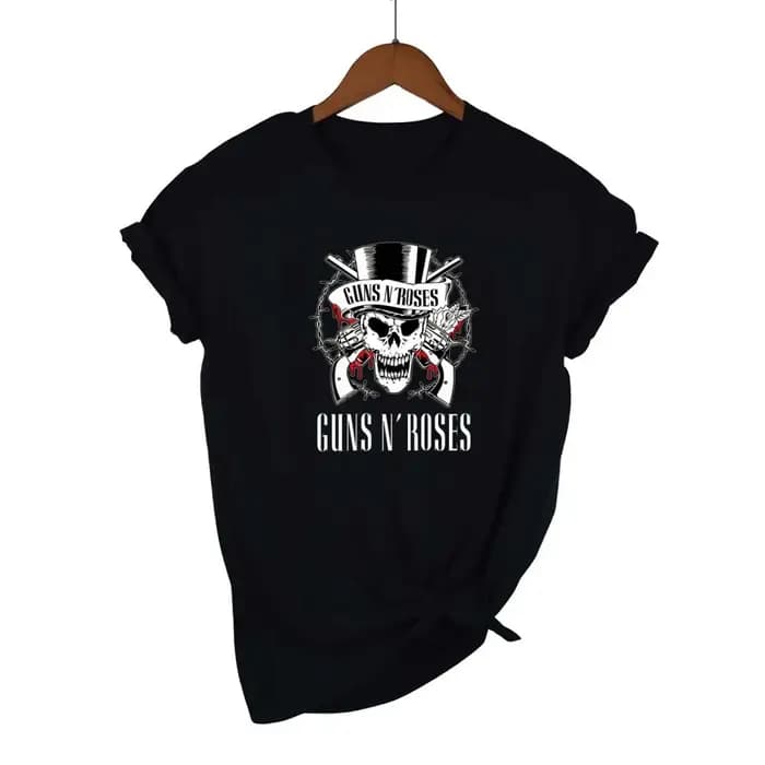 GUNS and Roses groupe de rock t-shirt femmes imprimer surdimensionné streetwear