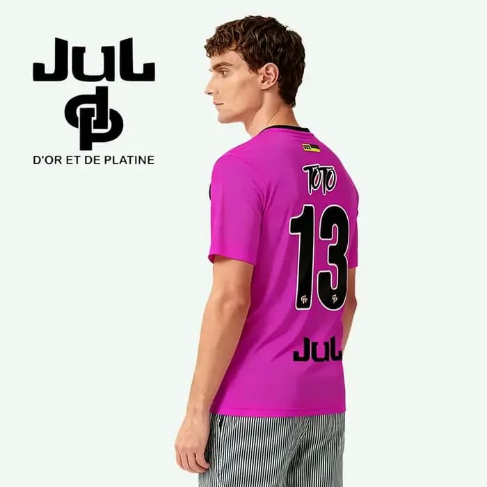 Nouveau JUL Marseille Rap maillot imprimé 13 organiser Hip Hop Football T-Shirt uniforme d'entraînement unisexe rose personnalisé Streetwear