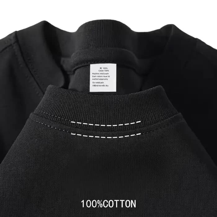 100% coton GSM 250G hommes t-shirts été poids lourd couleur unie col rond manches courtes Tops basiques