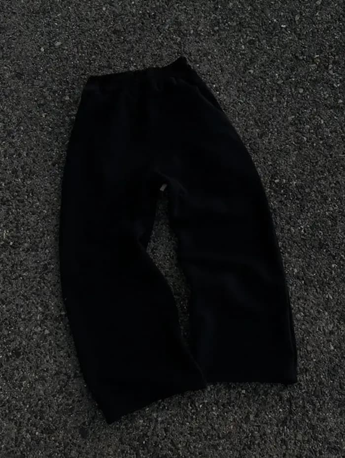 Joggers décontractés Y2K pour hommes – Pantalons amples à jambes larges et coupe droite avec taille élastique et poches