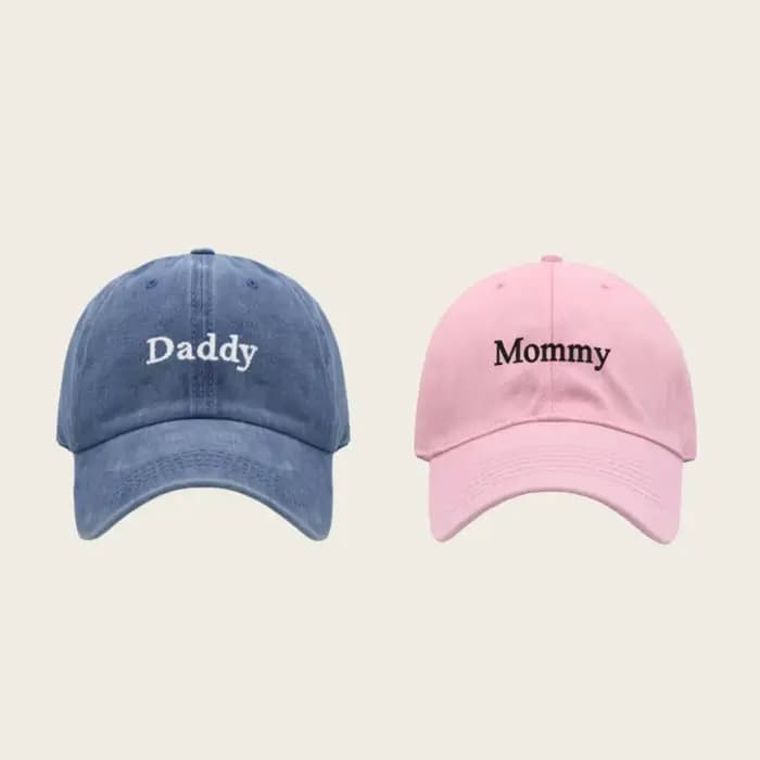 1 Paire de Casquettes de Baseball Décontractées Brodé DAD MOM pour Hommes et Femmes