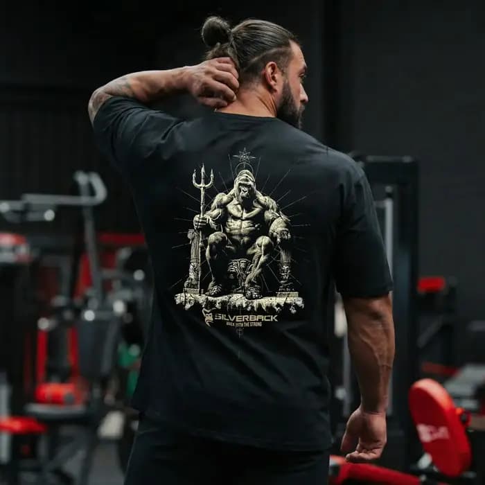 T-shirt GYM à imprimé gorille Atlas - Silverback Gymwear