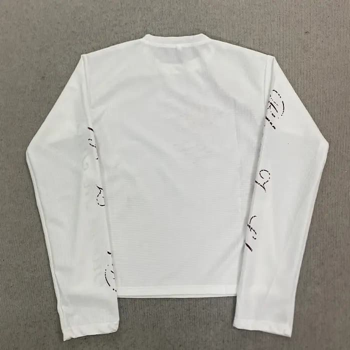 Waffle Tricot À Manches Longues T Shirt Imprimé Graphique Floral Casual Hommes Femmes Streetwear Vêtements De Mode Confortable Respirant Top