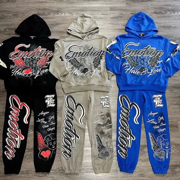 Sweat-shirt à capuche en coton MIXED EMOTION pour homme et femme