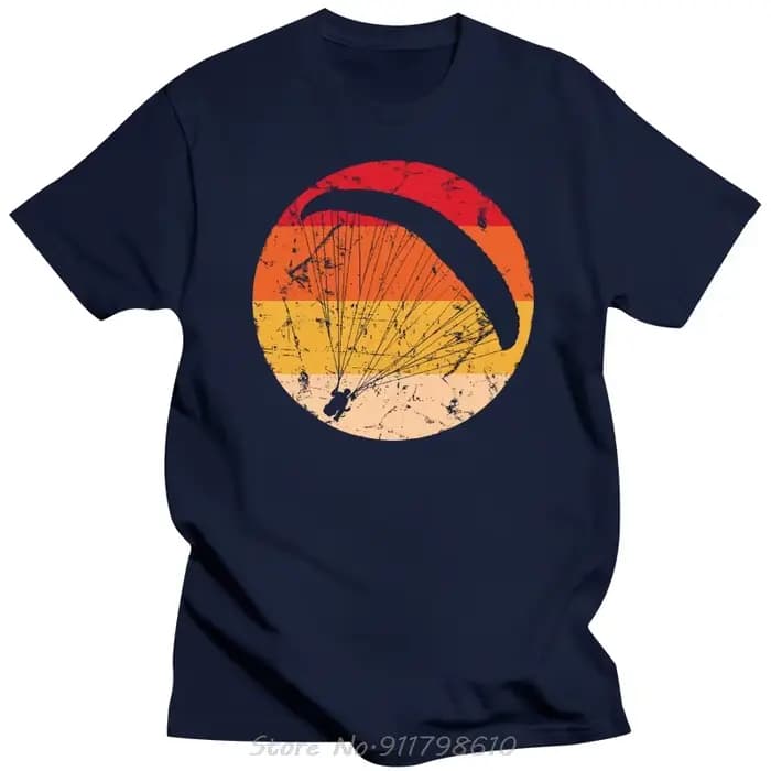 Mode rétro parapente T-shirt pour hommes loisirs
