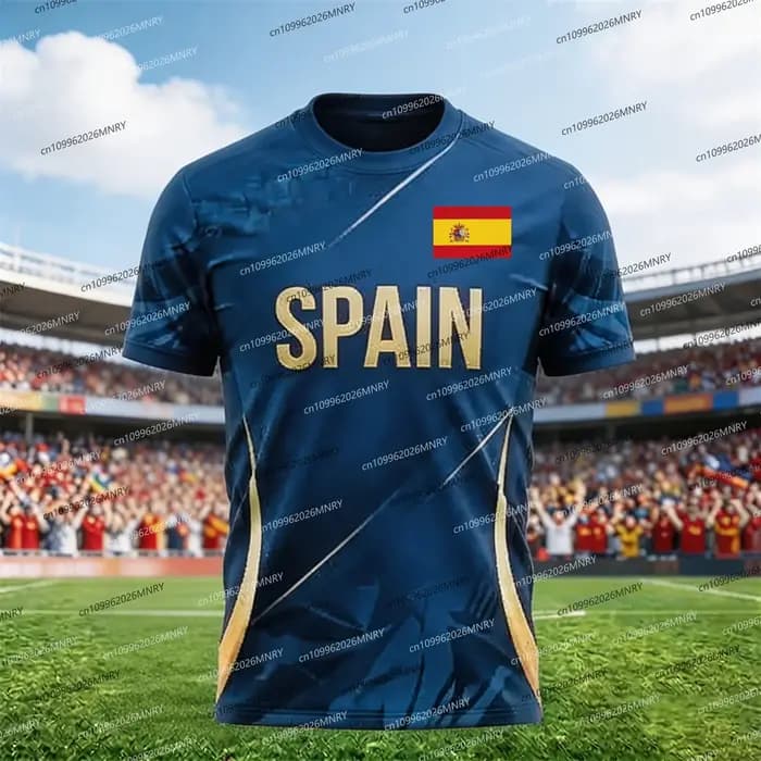 T-shirt avec emblème du drapeau espagnol 2026