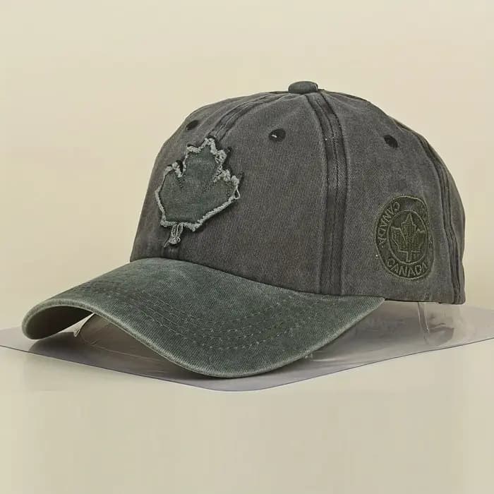 Casquette de baseball brodée multicolore avec feuille d'érable, adaptée aux hommes et aux femmes, po