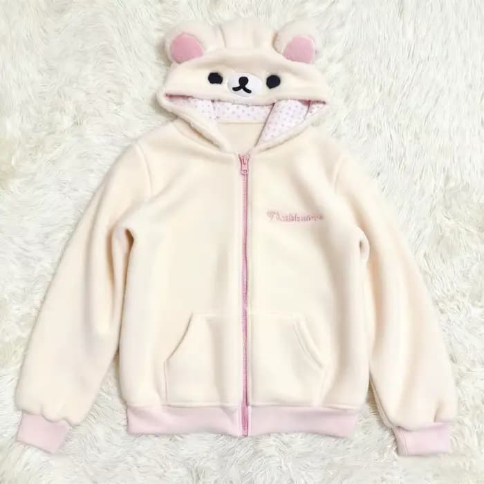 2025 Ropa Mujer japonais vestes à capuche vêtements pour femmes ours oreille à capuche fermeture écl