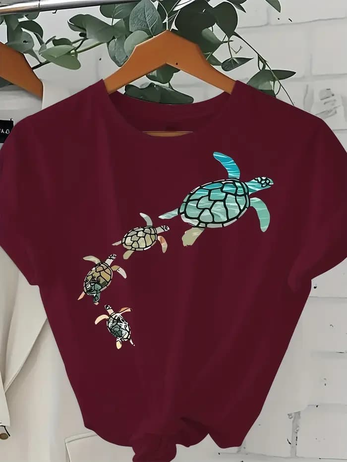 T-Shirt décontracté à manches courtes pour femmes