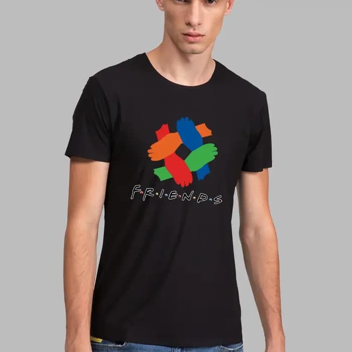 T-shirt à manches courtes et col rond pour hommes