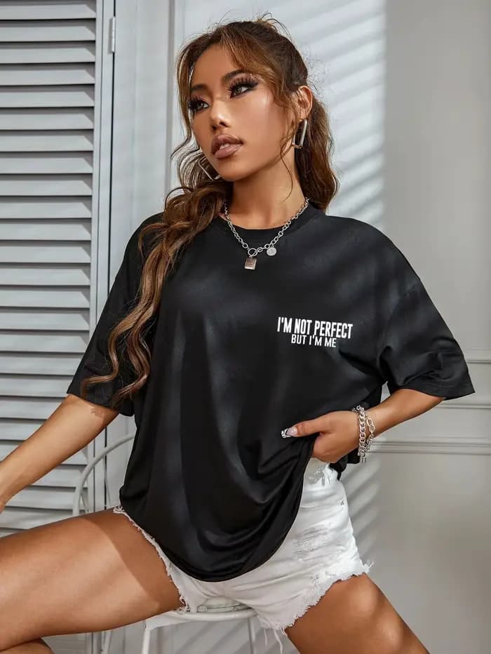 T-shirt imprimé lettres