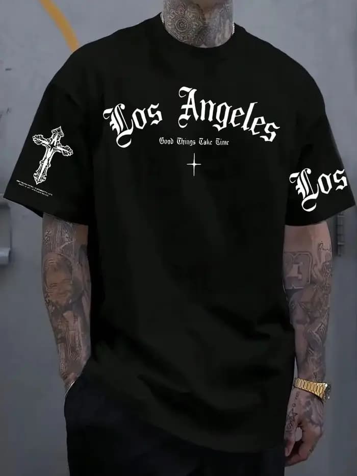 T-shirt en coton pour hommes de Los Angeles