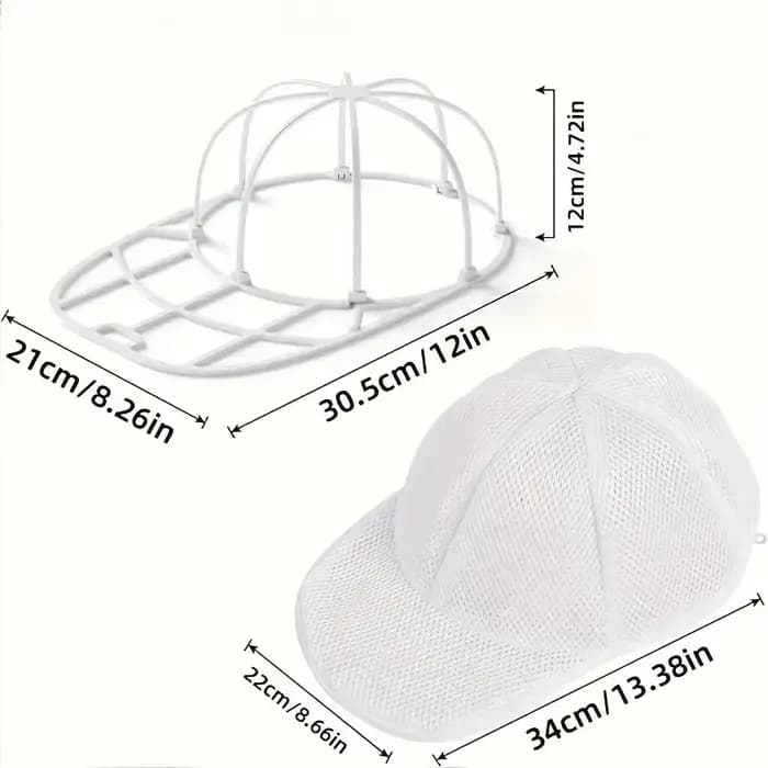 Cage de lavage pour casquettes, nettoyeur de casquettes pour casquettes de baseball, compatible lave-linge ou lave-vaisselle
