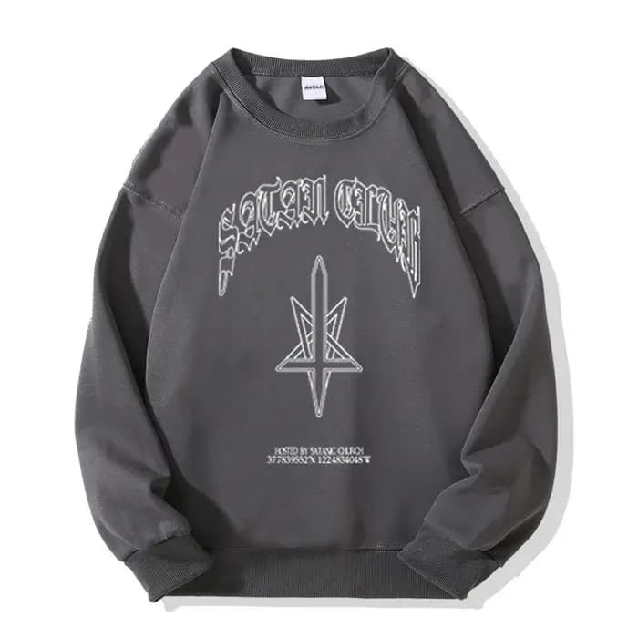 Sweats à capuche à imprimé graphique Satan Club pour hommes et femmes