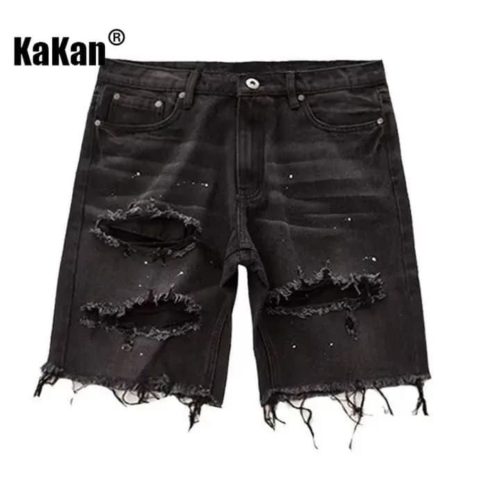 Kakan-nouveau short en jean en détresse d'été pour hommes