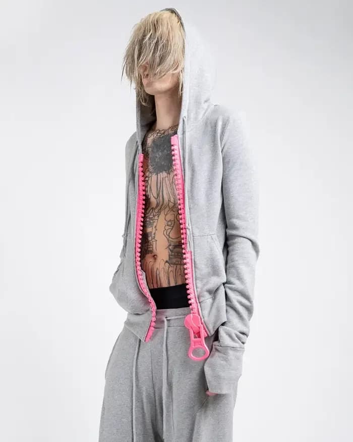 Sweat à capuche zippé oversize pour femme