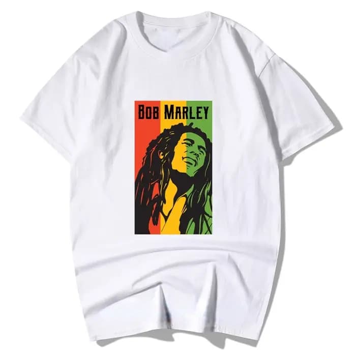 T-shirt unisexe Bob Marley Rock Hip Hop