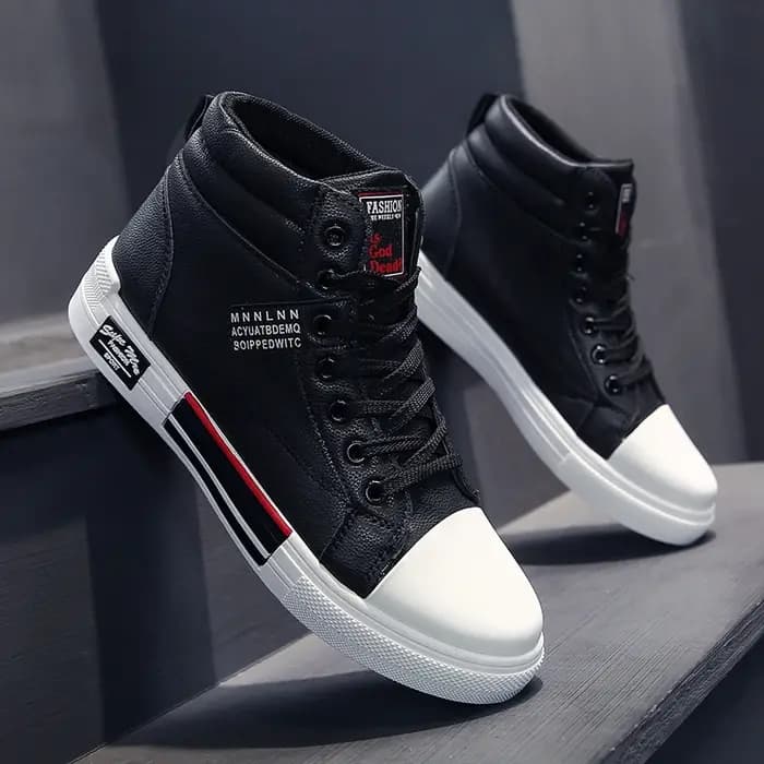 Chaussures de skate pour hommes baskets hautes respirant blanc